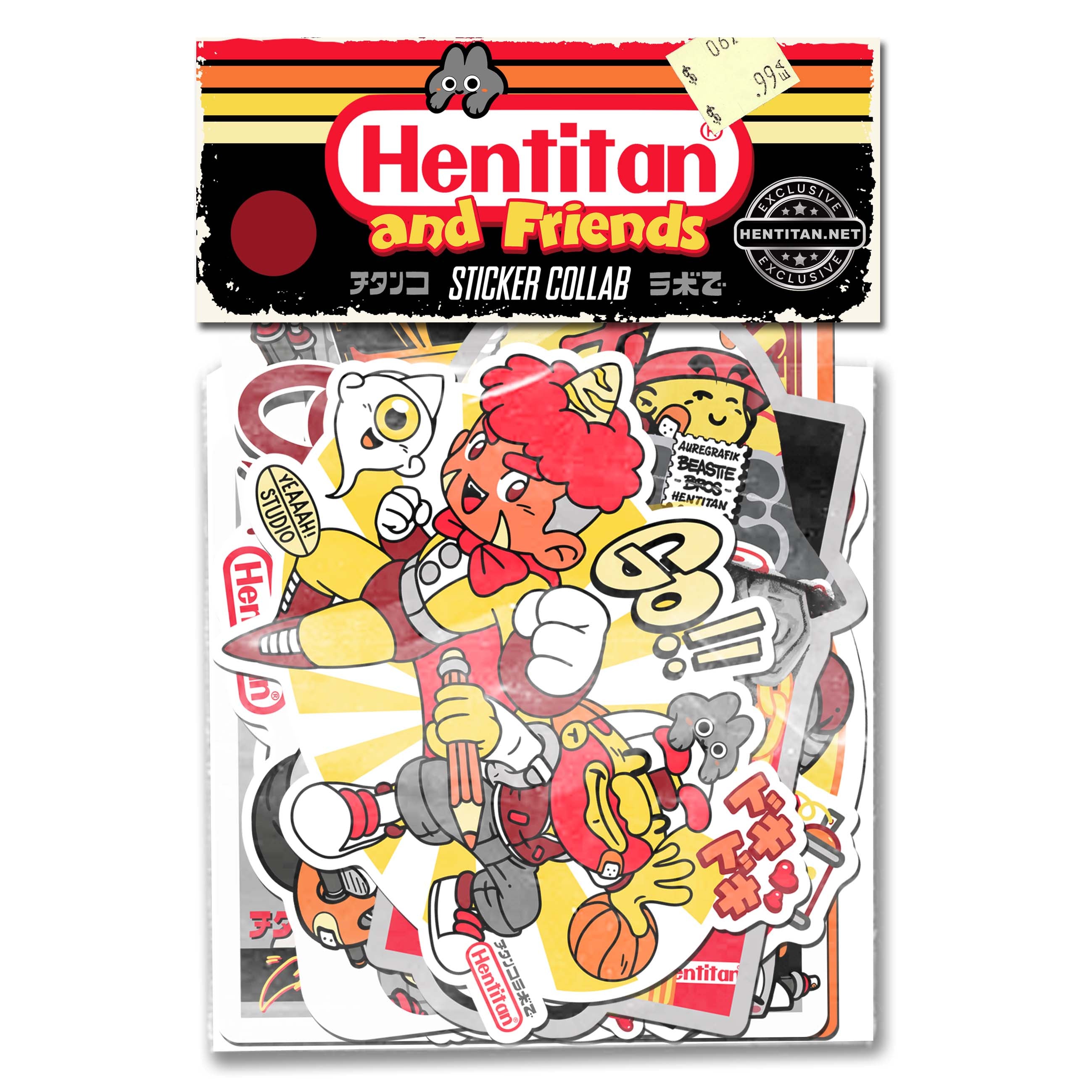 Hentitan and Friends - Brown Sticker Pack