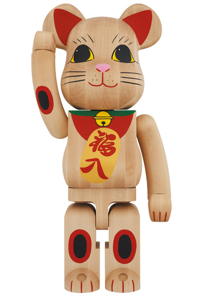 1000% Bearbrick Karimoku Maneki Neko (red)