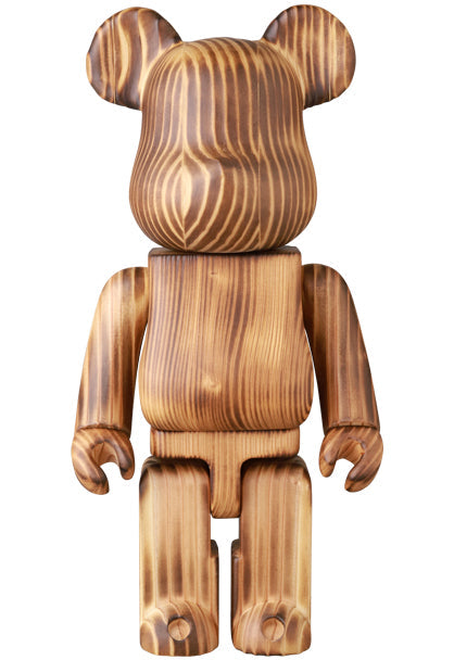 400% Bearbrick Karimoku Burn Wood