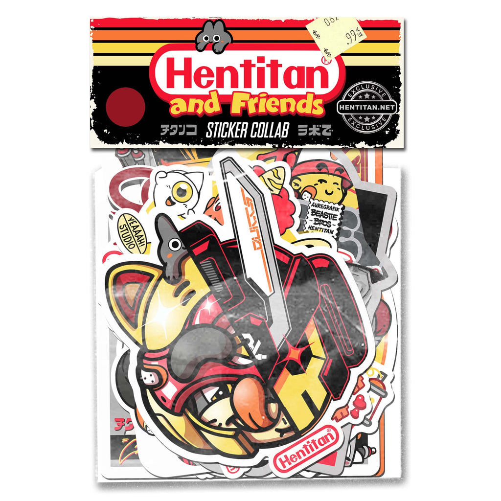 Hentitan and Friends - Brown Sticker Pack