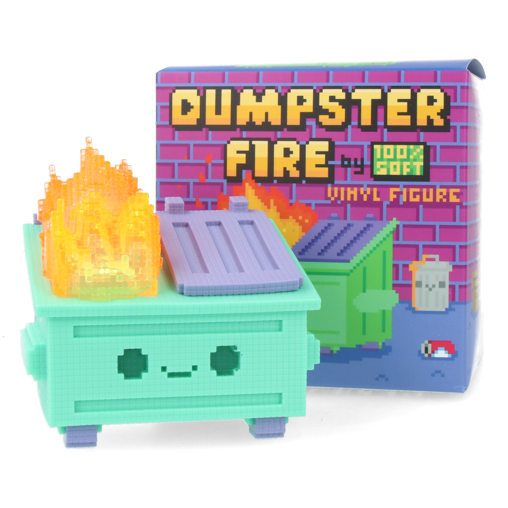 8-Bit Dumpster Fire Vinyl Figure