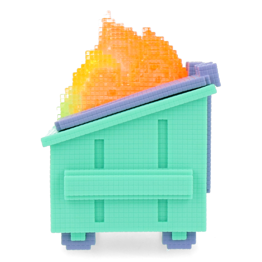 8-Bit Dumpster Fire Vinyl Figure