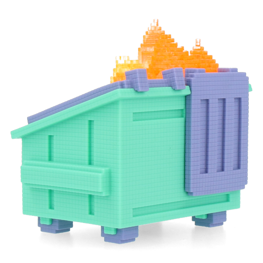 8-Bit Dumpster Fire Vinyl Figure