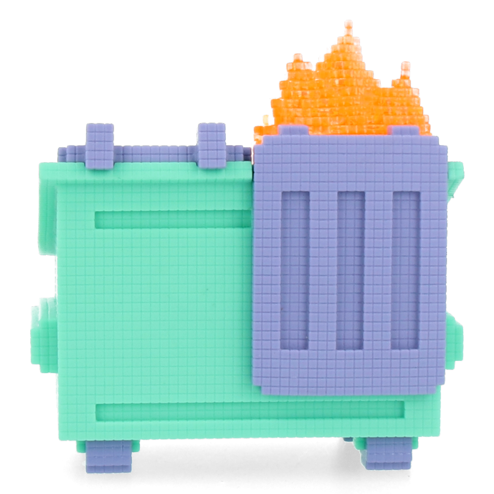 8-Bit Dumpster Fire Vinyl Figure