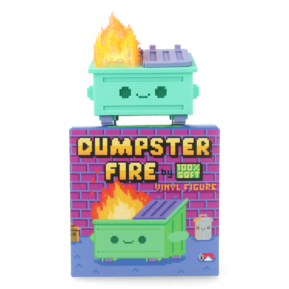 8-Bit Dumpster Fire Vinyl Figure
