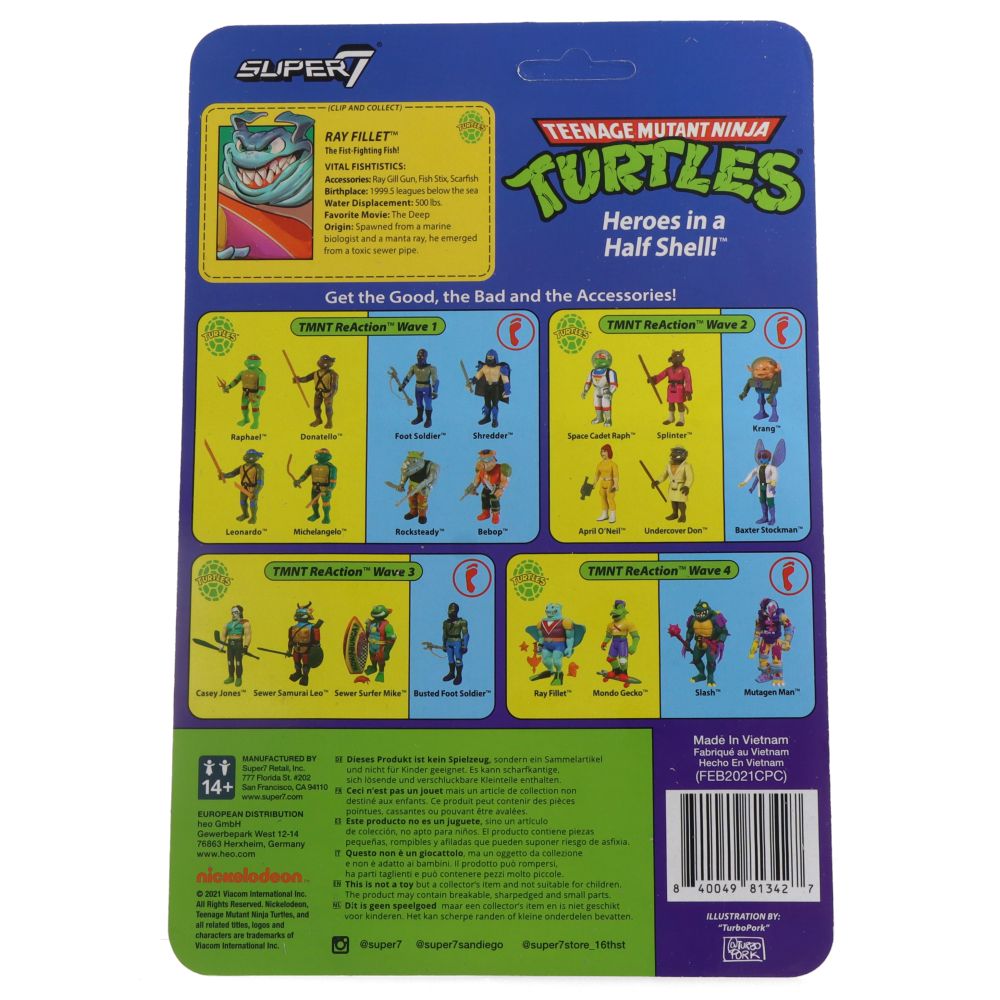 Ray Fillet (Tortues Ninja - TMNT) - ReAction figure