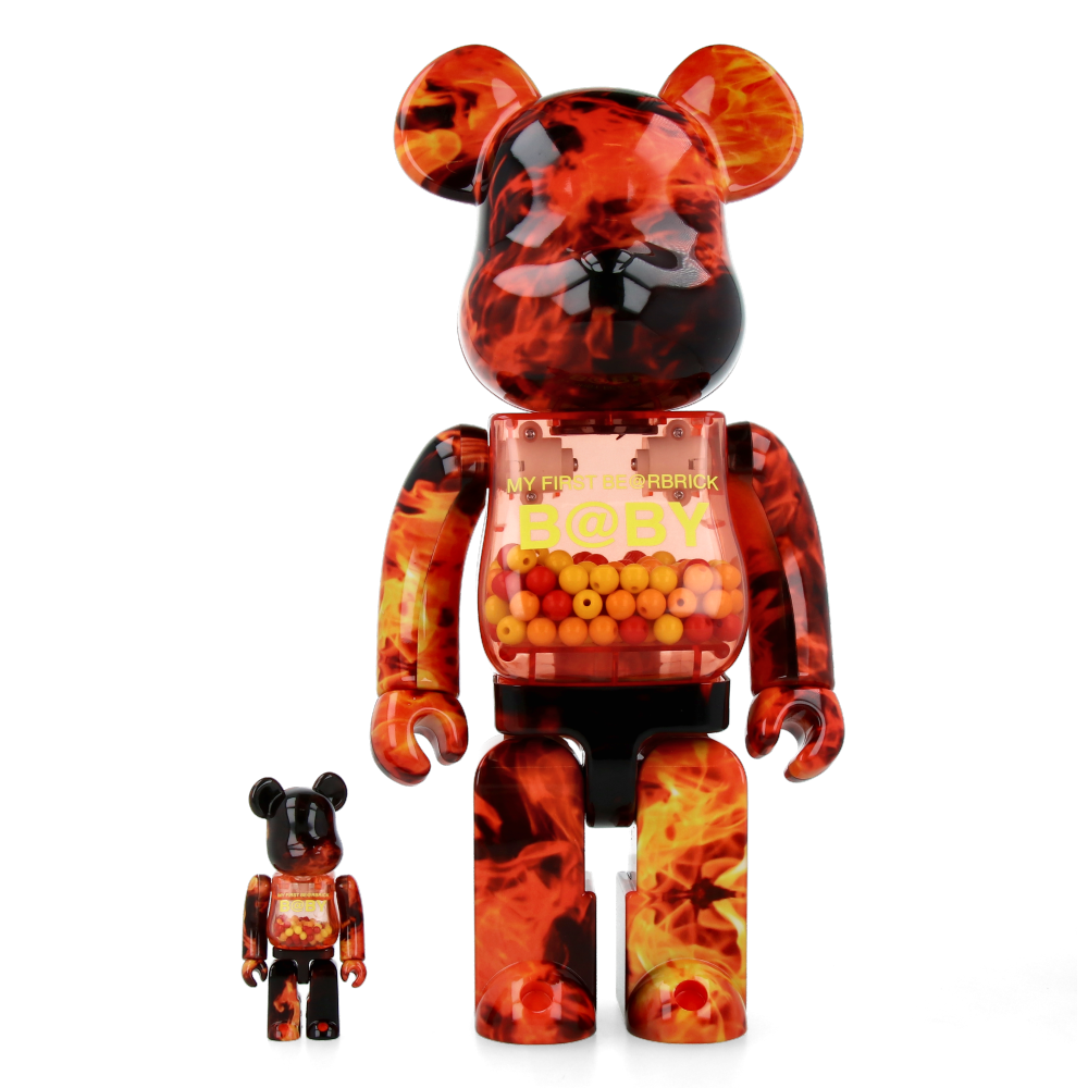 400% + 100% Bearbrick My First Baby Flame