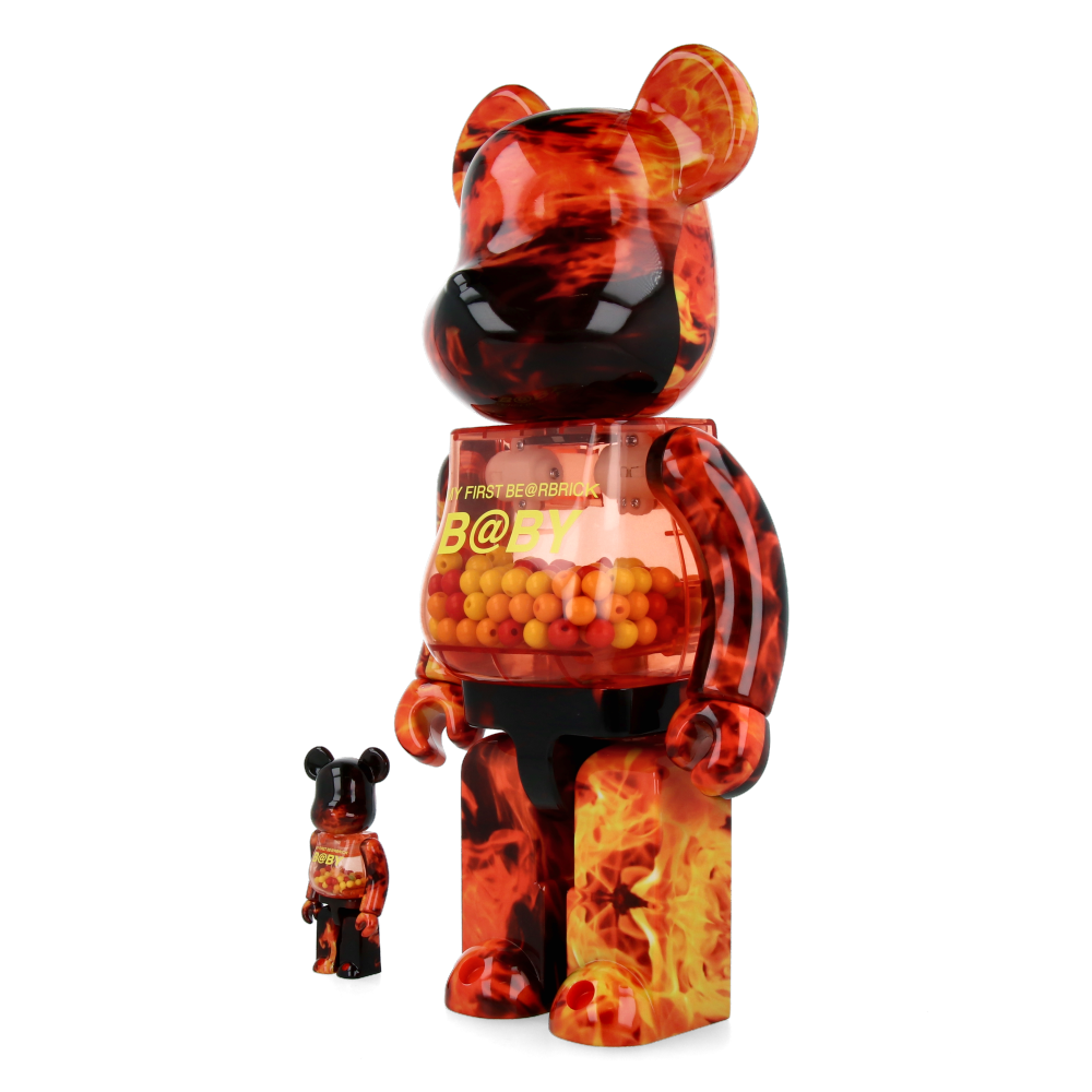400% + 100% Bearbrick My First Baby Flame