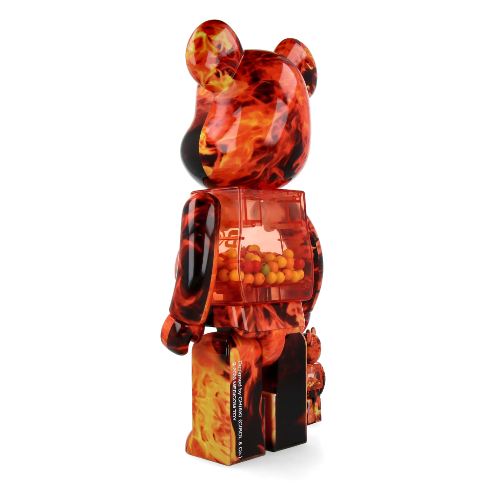400% + 100% Bearbrick My First Baby Flame