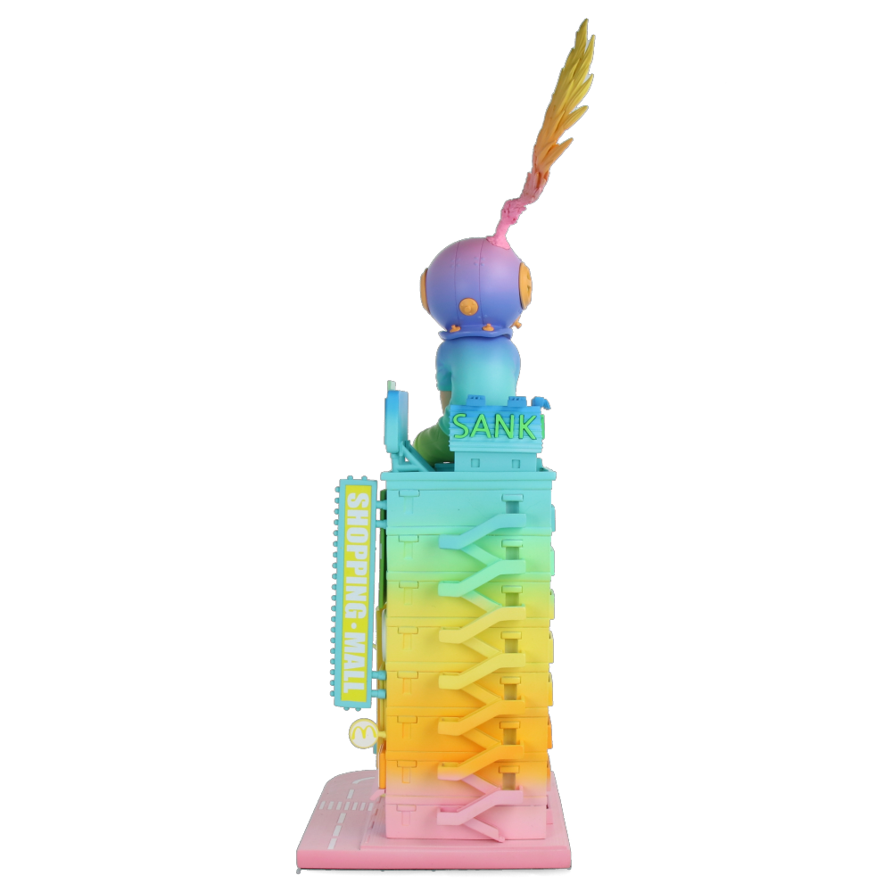 Lonely Colossus Rooftop Boy Colorful Journey
