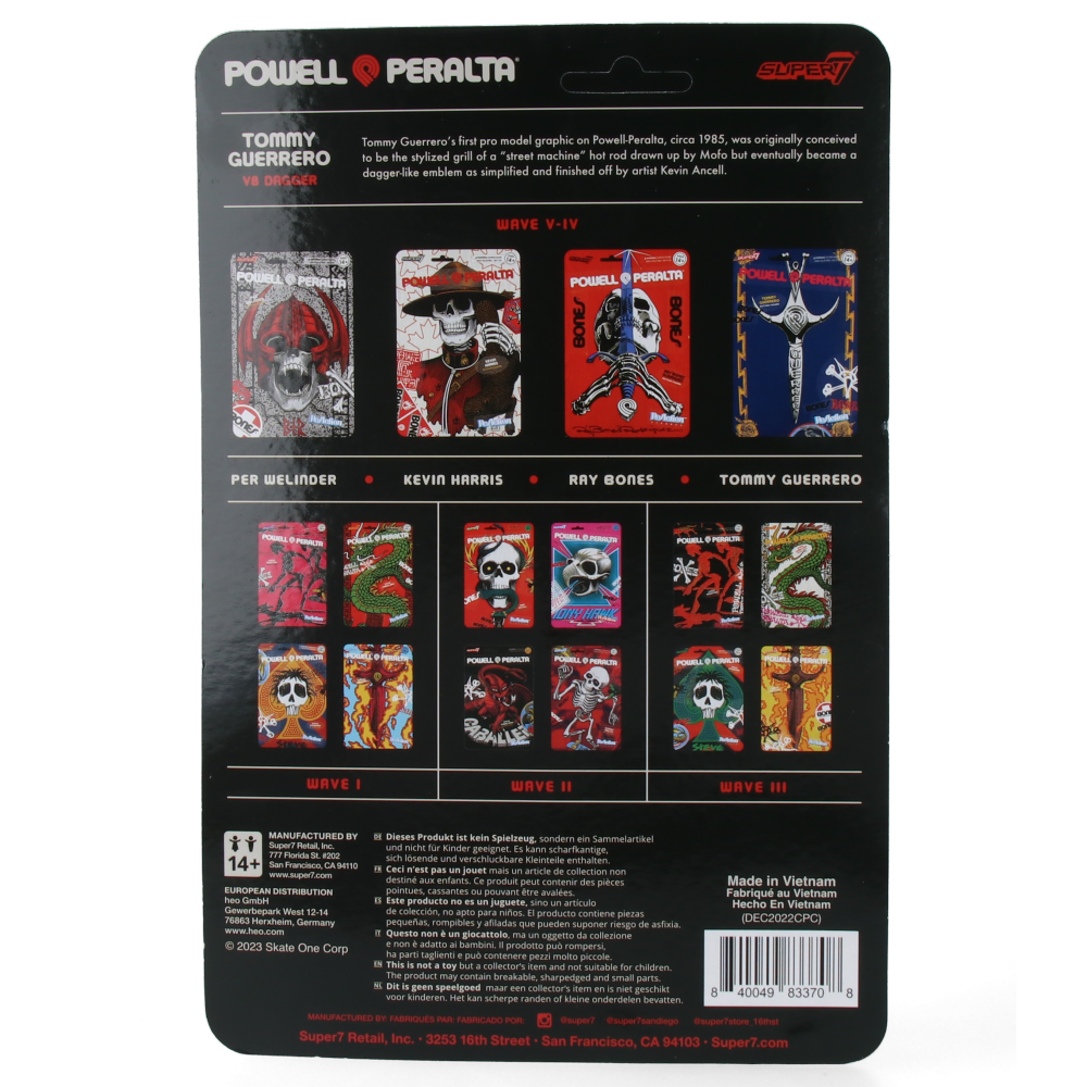 Powell-Peralta ReAction Figures Wave 4 - Tommy Guerrero (V8 Dagger - Sacto '86)