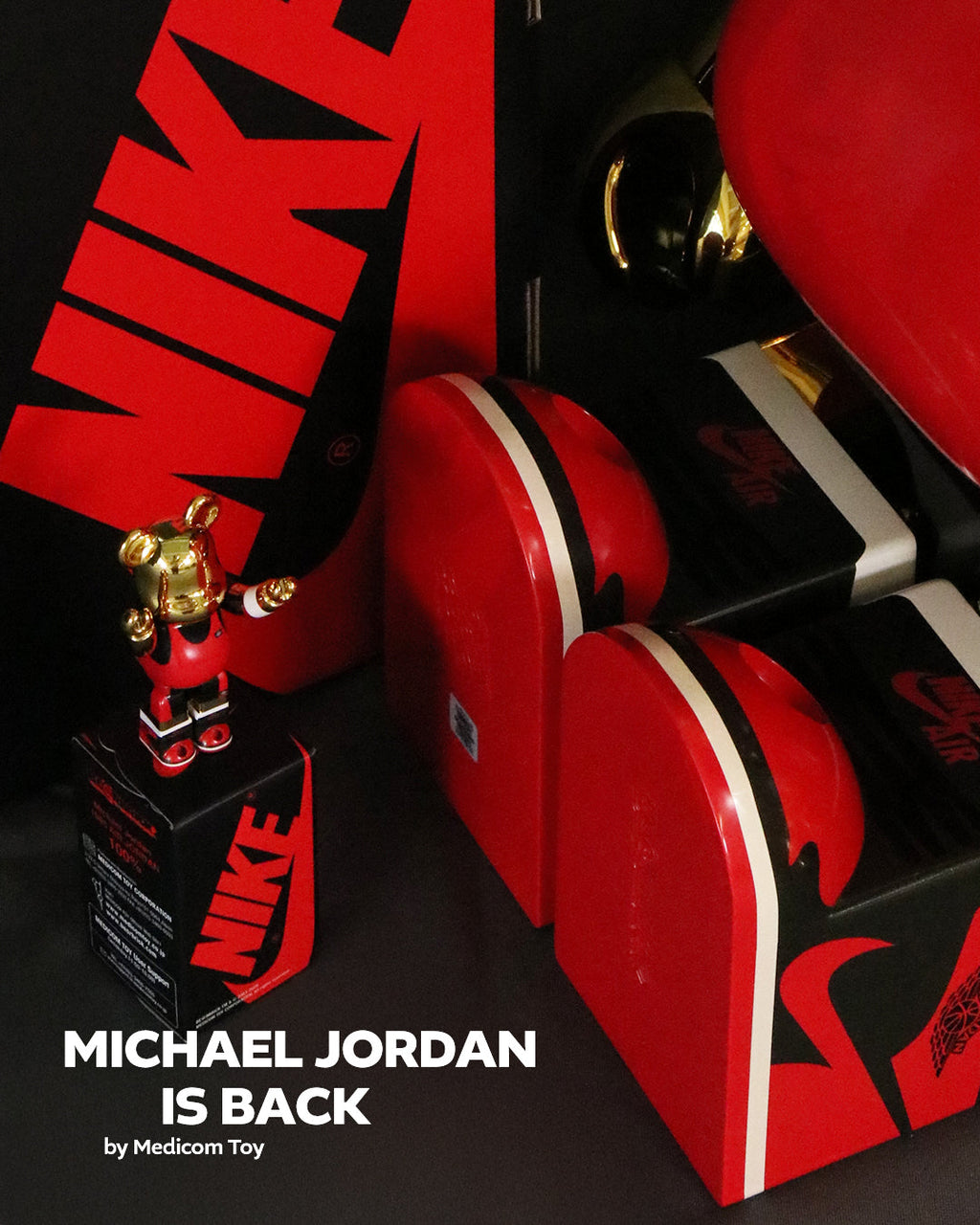 100% Bearbrick Michael Jordan - Air Jordan 1985