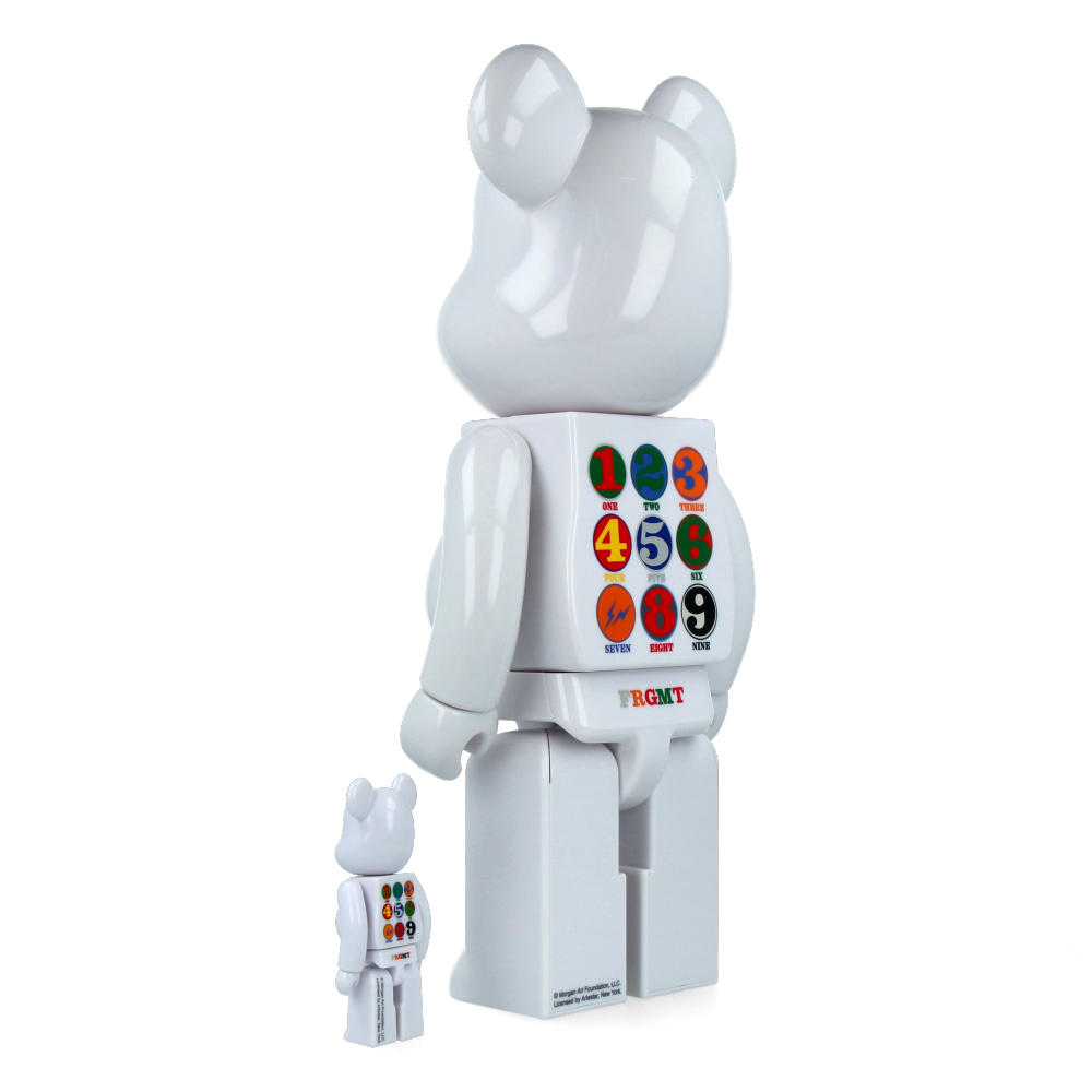400% + 100% Bearbrick Robert Indiana X Fragmentdesign - White