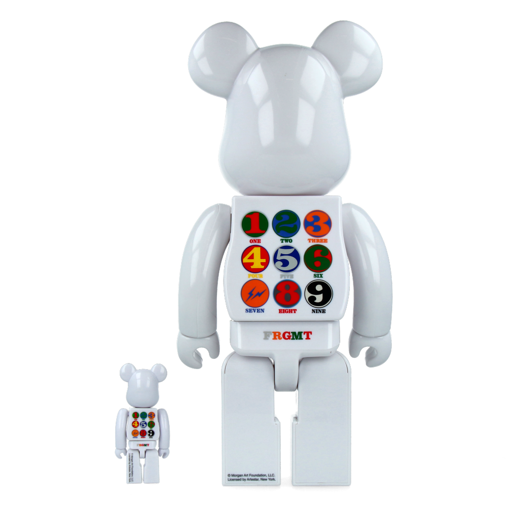 400% + 100% Bearbrick Robert Indiana X Fragmentdesign - White