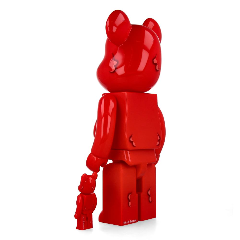 400% + 100% Bearbrick Coin Parking Delivery x Sesame Street Elmo (CPD Ver.) and Shiraishi-San (Sesame Street Ver.)