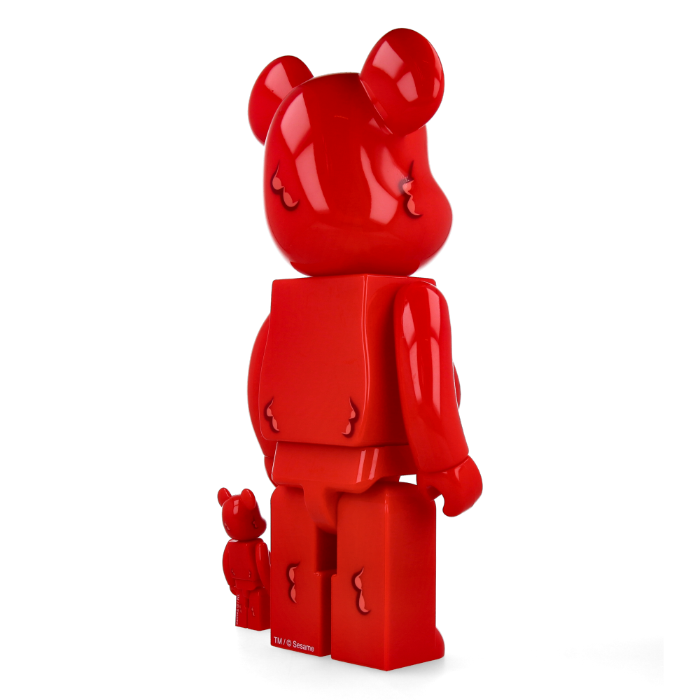 400% + 100% Bearbrick Coin Parking Delivery x Sesame Street Elmo (CPD Ver.) and Shiraishi-San (Sesame Street Ver.)