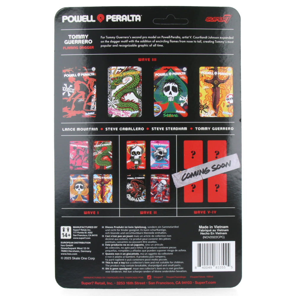 Powell-Peralta - ReAction Figures Wave 3 - Tommy Guerrero Flaming Dagger (SF Downhill)