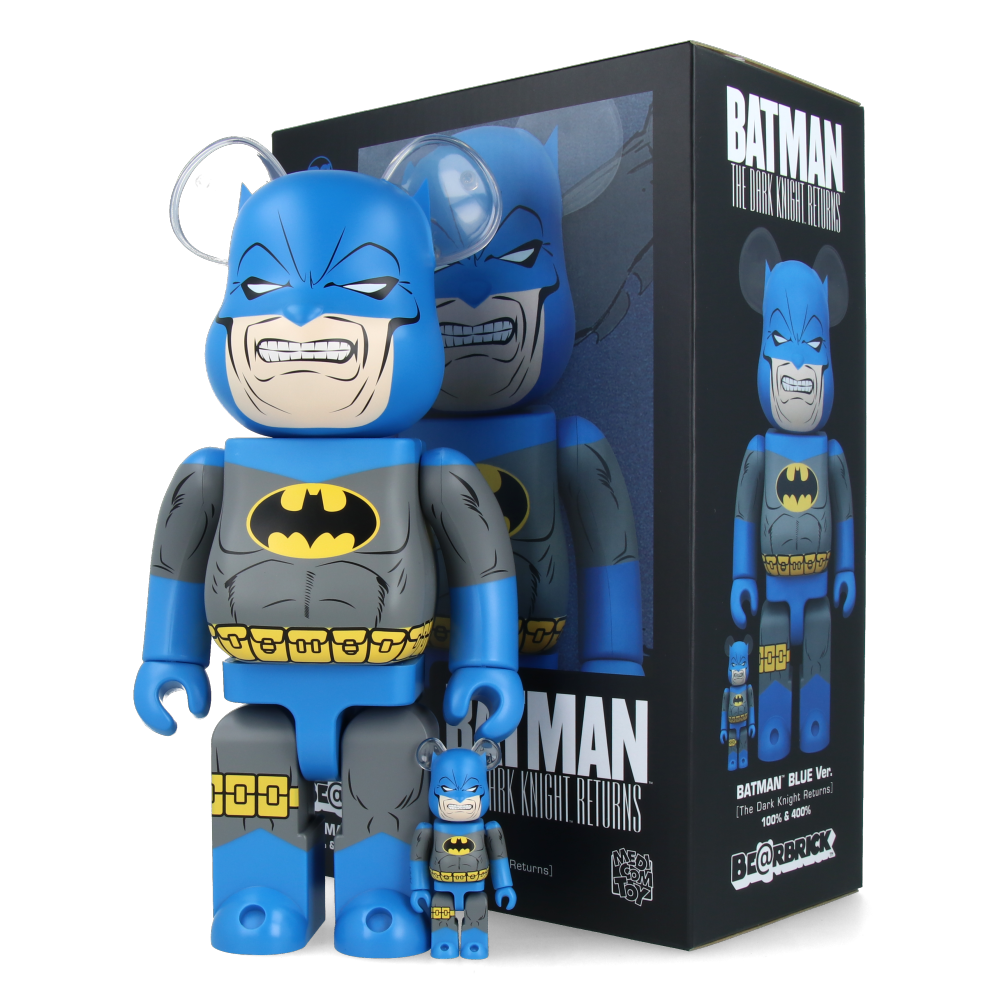 400% + 100% Bearbrick Batman Dark Knight (TDKR Blue Ver.)