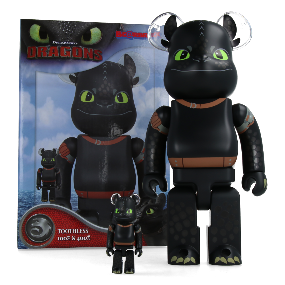 400% + 100% Bearbrick Krokmou (Dragons)