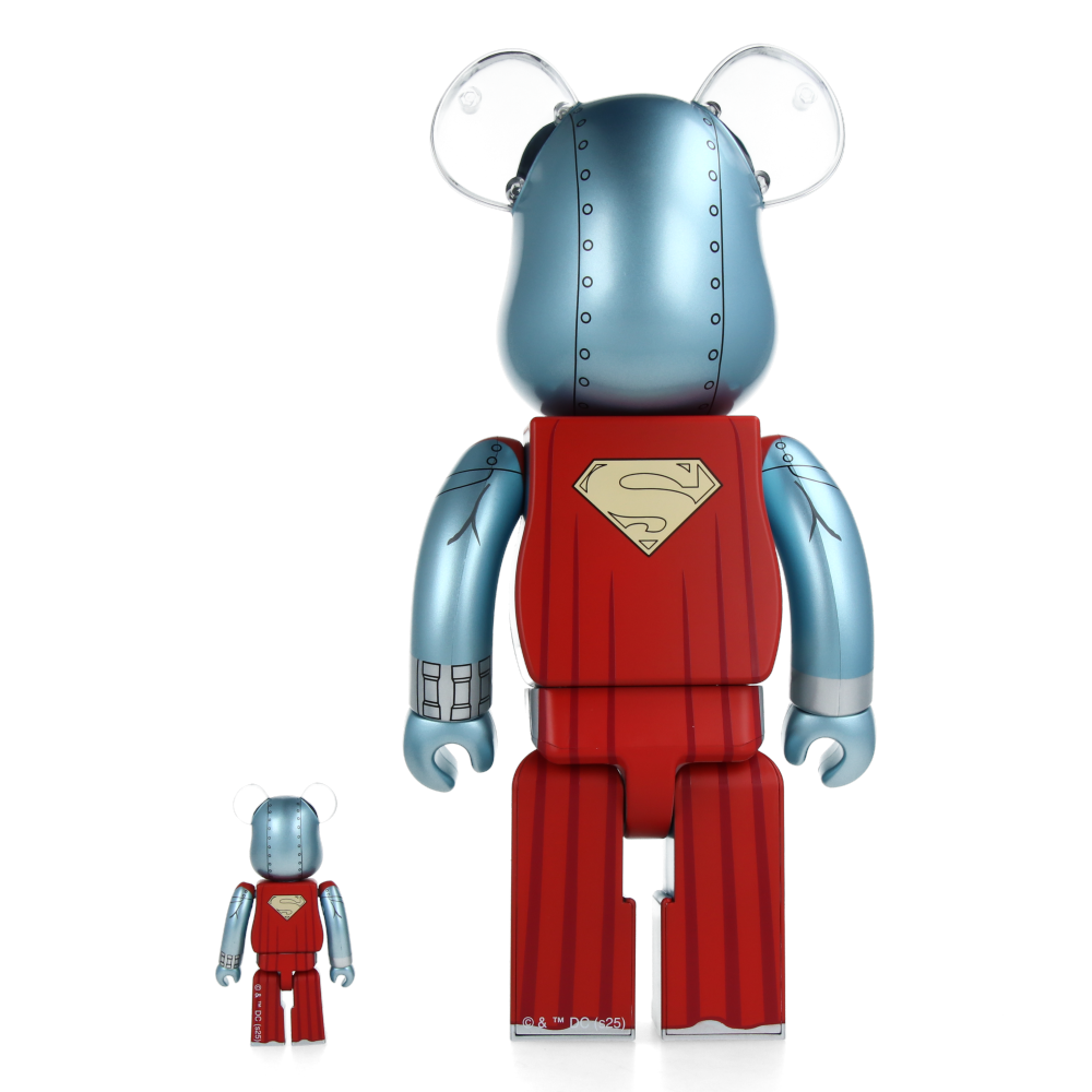 400% + 100% Bearbrick Steel (The Return of Superman)