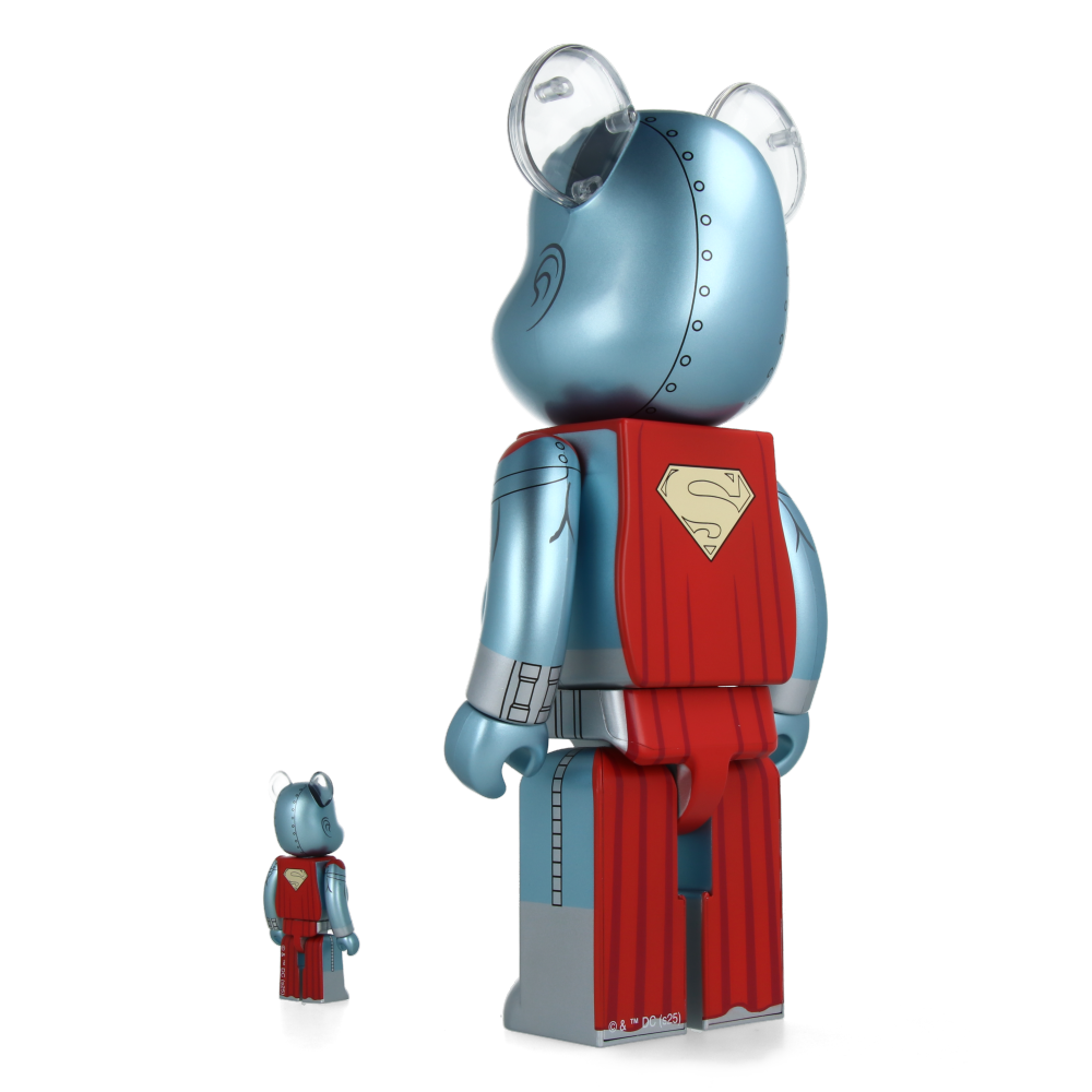 400% + 100% Bearbrick Steel (The Return of Superman)