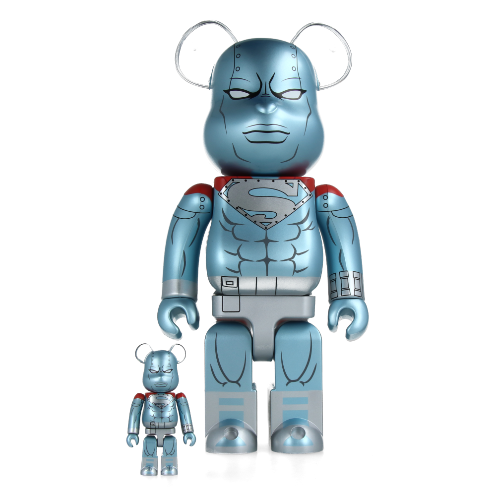 400% + 100% Bearbrick Steel (The Return of Superman)