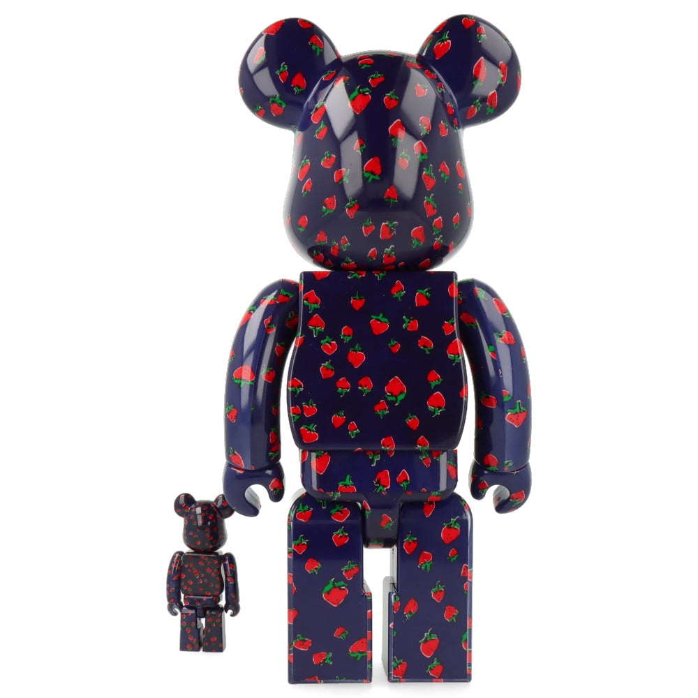 400% + 100% Bearbrick Muveil Strawberry