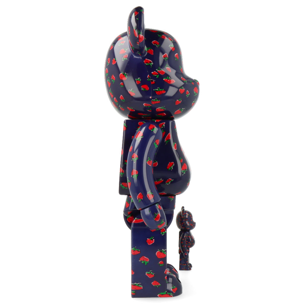400% + 100% Bearbrick Muveil Strawberry