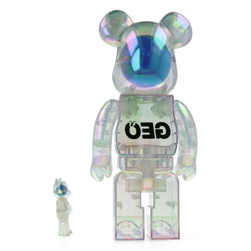 400% + 100% Bearbrick Geo Earth - Medicom Toy x Geo