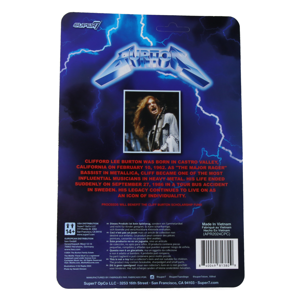 Cliff Burton - ReAction Figures wave 1