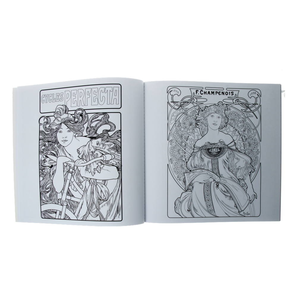 Alphonse Mucha Coloring Book