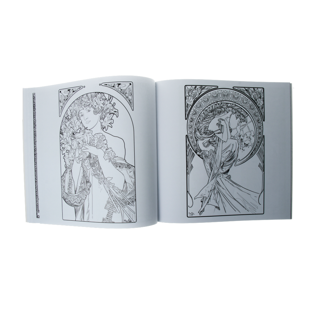 Alphonse Mucha Coloring Book