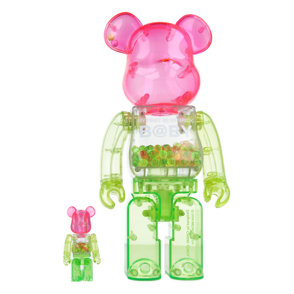 400% + 100% Bearbrick My First Baby 1st Color Clear