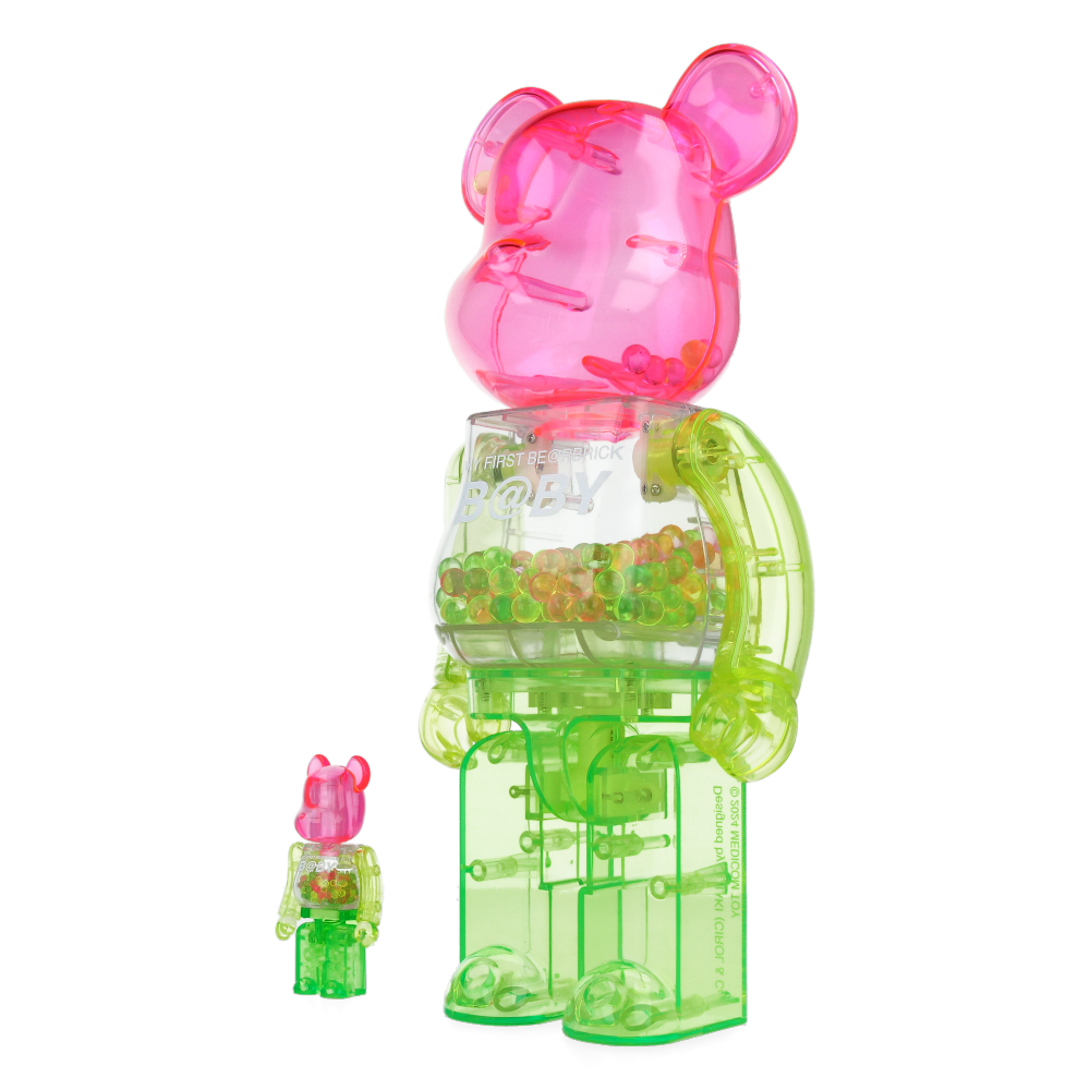 400% + 100% Bearbrick My First Baby 1st Color Clear