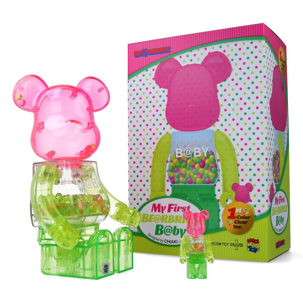 400% + 100% Bearbrick My First Baby 1st Color Clear