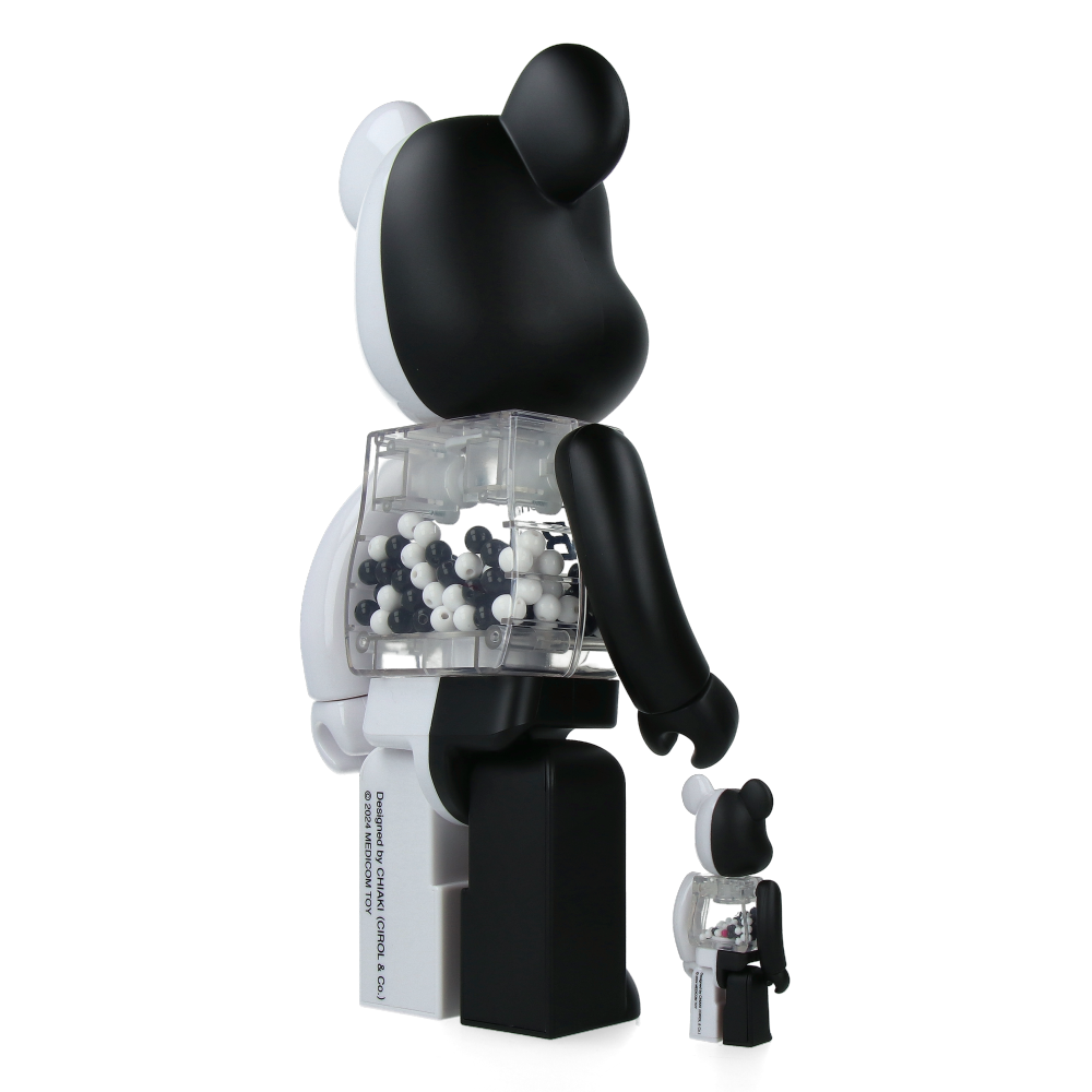 400% + 100% Bearbrick My First Baby Black & White