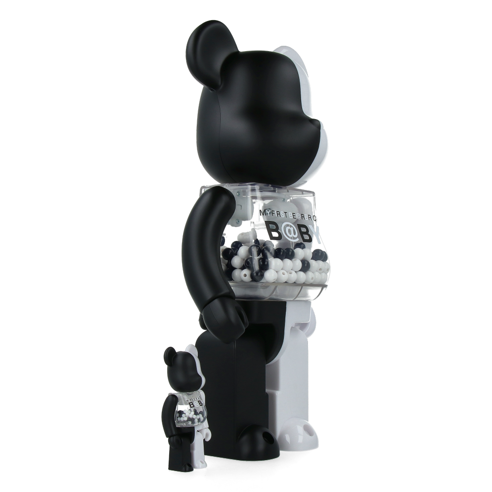 400% + 100% Bearbrick My First Baby Black & White