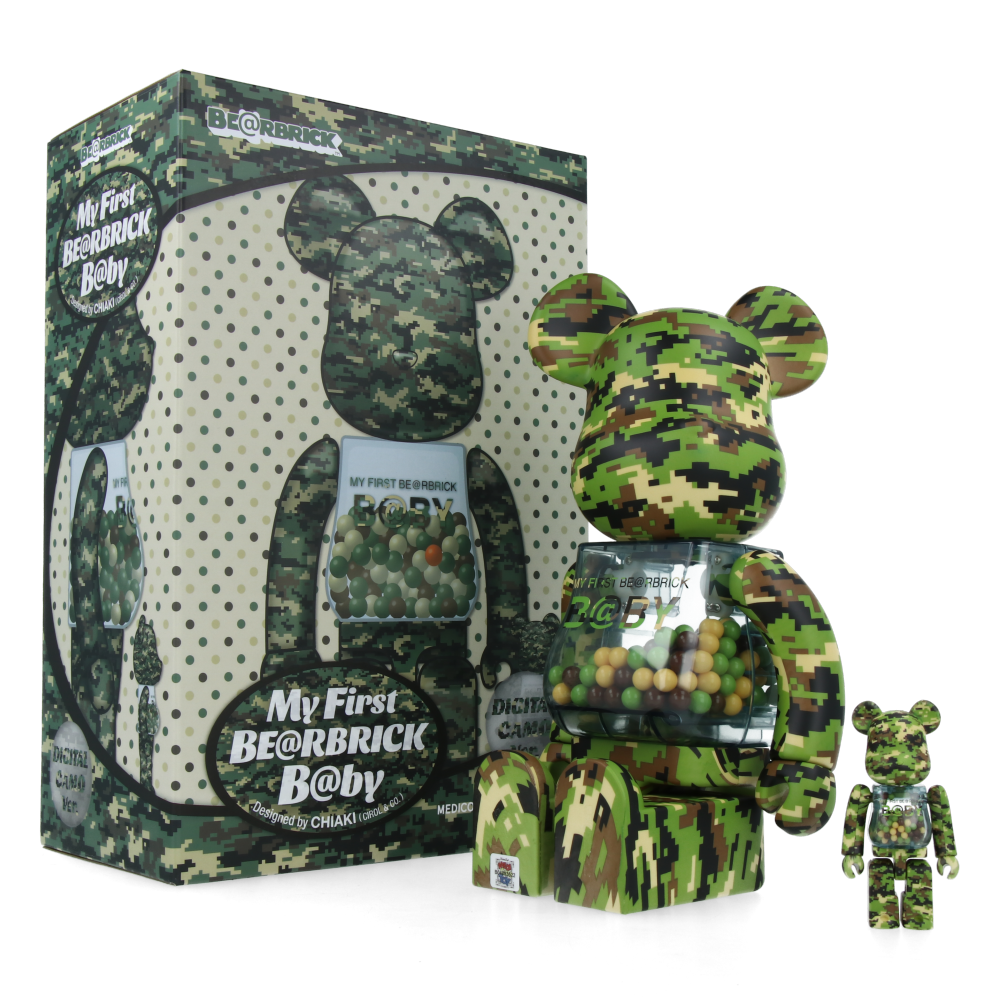 400% + 100% Bearbrick My First Baby Digital Camo
