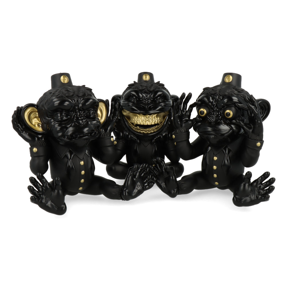 More Evil Monkeys - Black - Set de 3 pièces