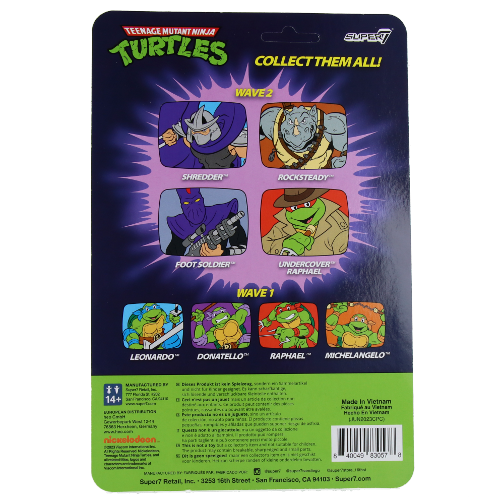 ReAction Figures Wave 08 - Undercover Raphael (Cartoon) - TMNT