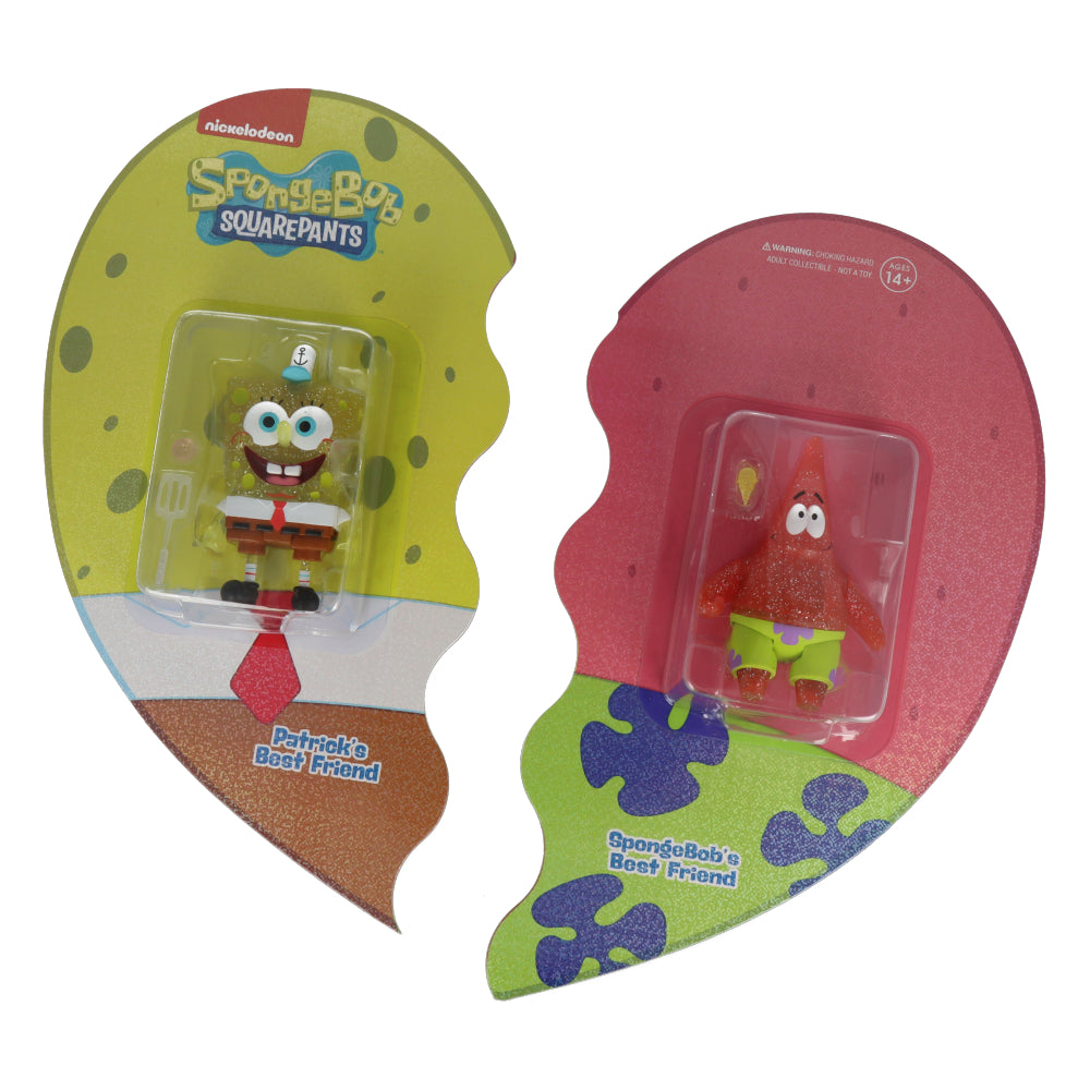SpongeBob SquarePants SpongeBob And Patrick BFF 2-Pack (Glitter) - ReAction Figures