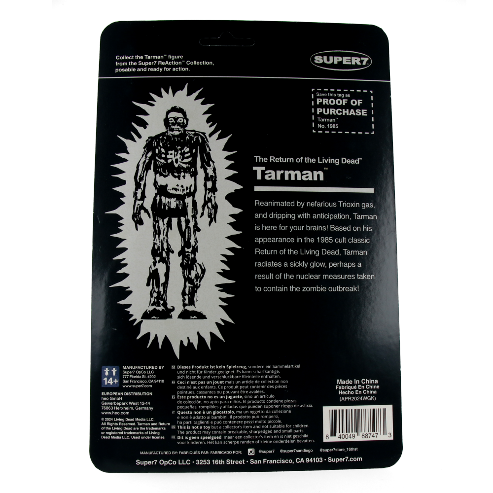 Return Of The Living Dead Reaction Figures Wave 4 - Tarman (Monster Glow)